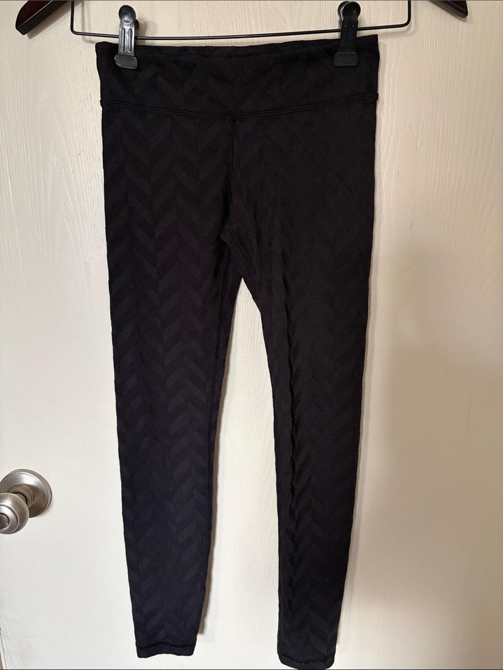 Ivivva Black Chevron-Textured Kids Leggings